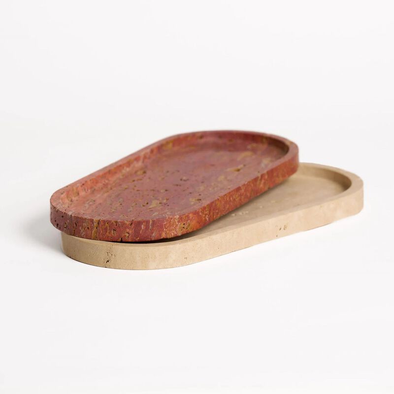 NED Collections Line Tray - Burnt Travertine image number 2